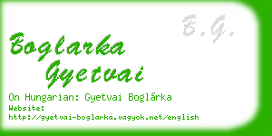 boglarka gyetvai business card